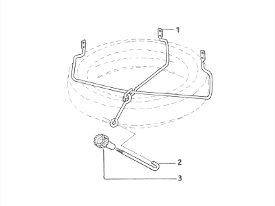 Spare wheel container